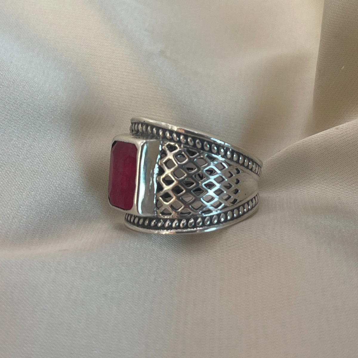 Rectangular Ruby Ring image 5
