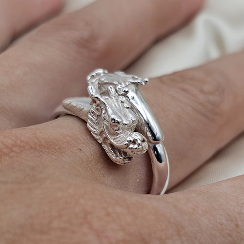 Adjustable Double Headed Dragon Ring image 1