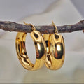 18k Gold Plated Stainless Steel Chunky Hoop Earrings