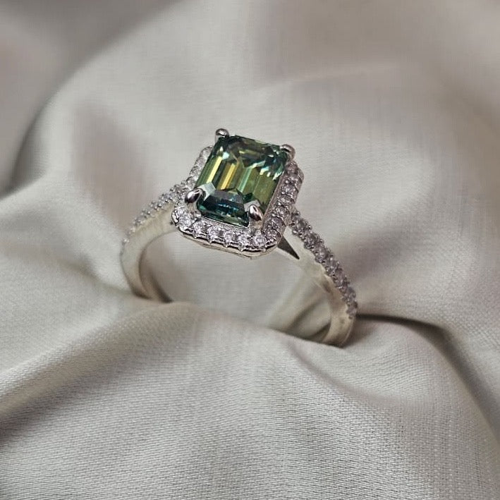Moissanite Halo Ring