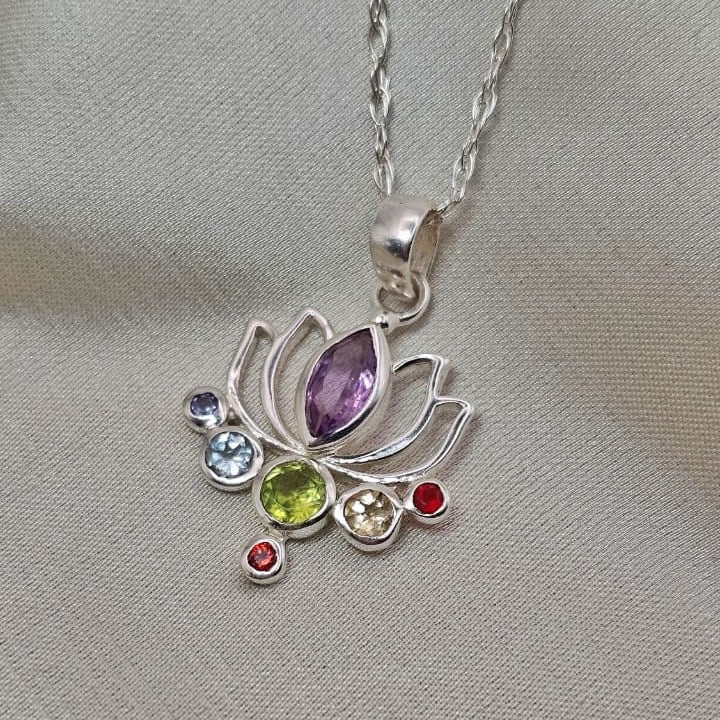 Chakra Lotus Flower Pendant