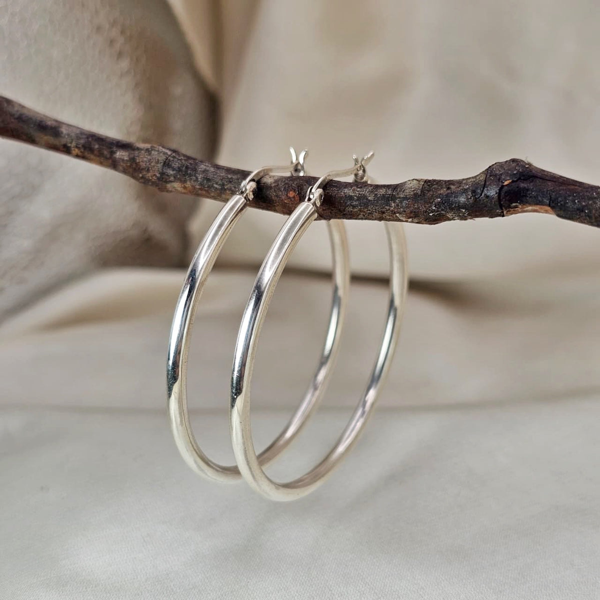 Round Hoop Earrings