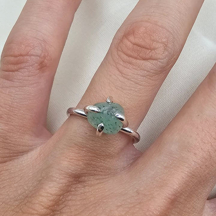 Light Green Forest Jasper Ring image 1