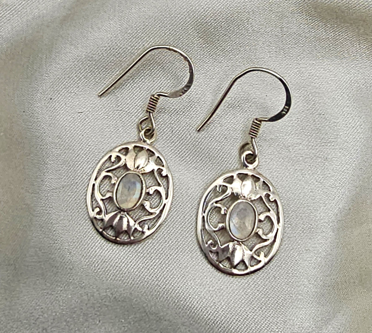 Moonstone Filigree Drop Earrings image 4