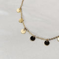 18k Gold Plated Stainless Steel Disc Charm Necklace