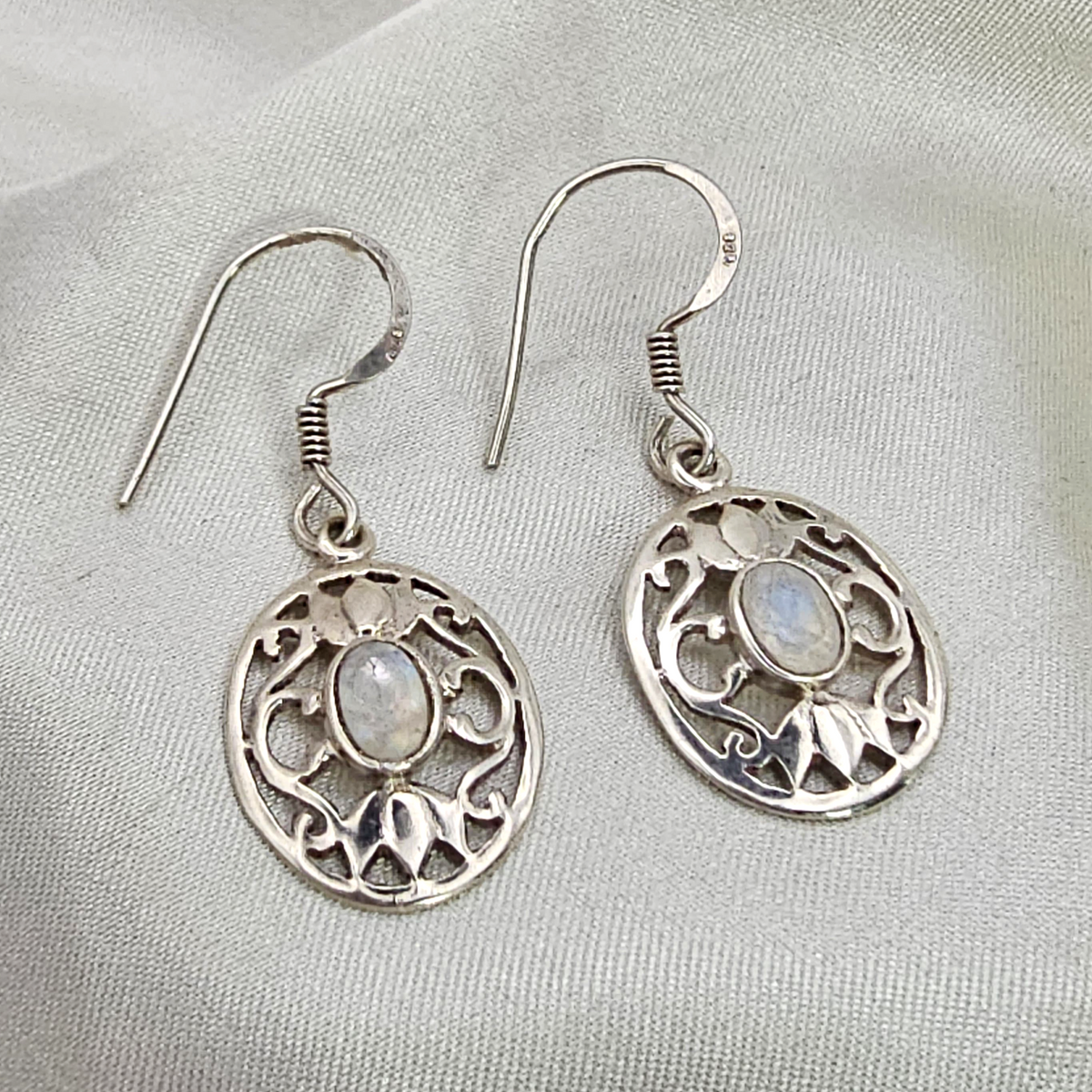 Moonstone Filigree Drop Earrings image 5