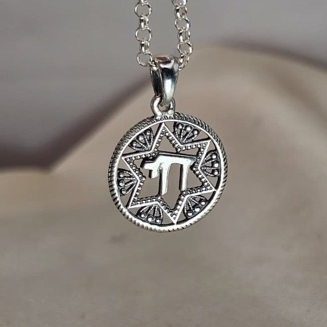 Star of David Chai Pendant