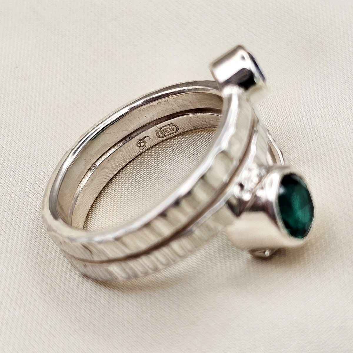 Hammered Multi Cubic Ring image 7