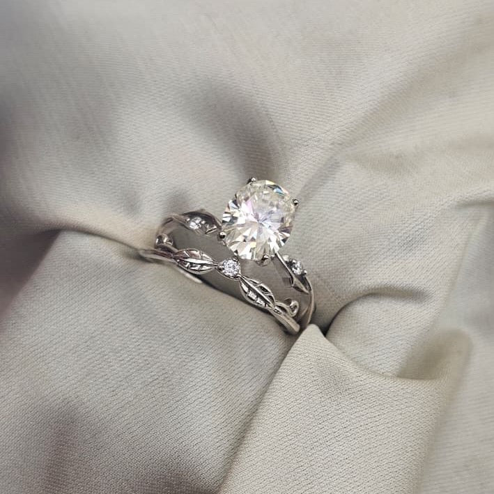 Moissanite Ring Pair