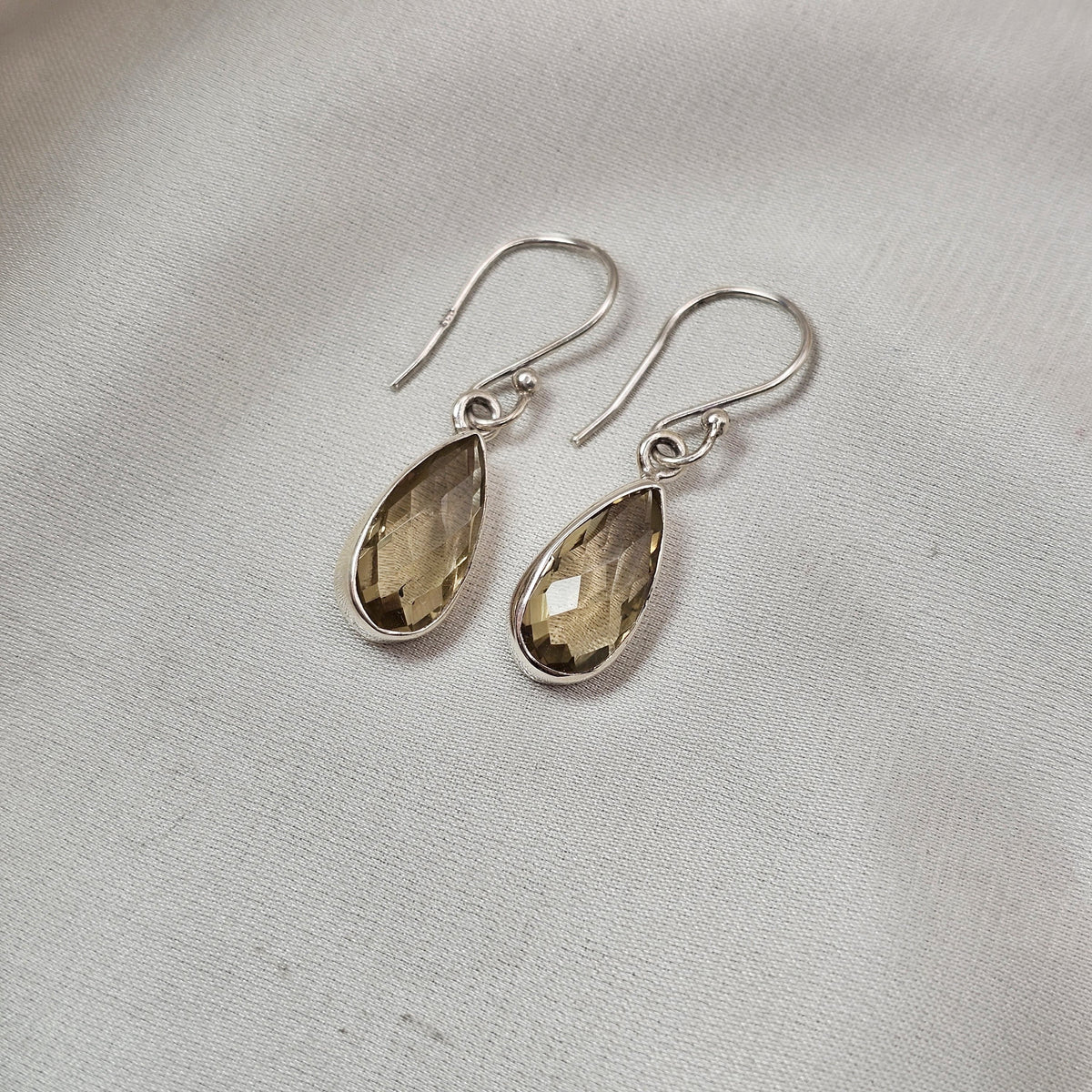 Lemon Quartz Teardrop Earrings