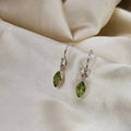 Marquise-Cut Peridot Drop Earrings