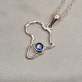 Africa Blue Cubic Zirconia Pendant