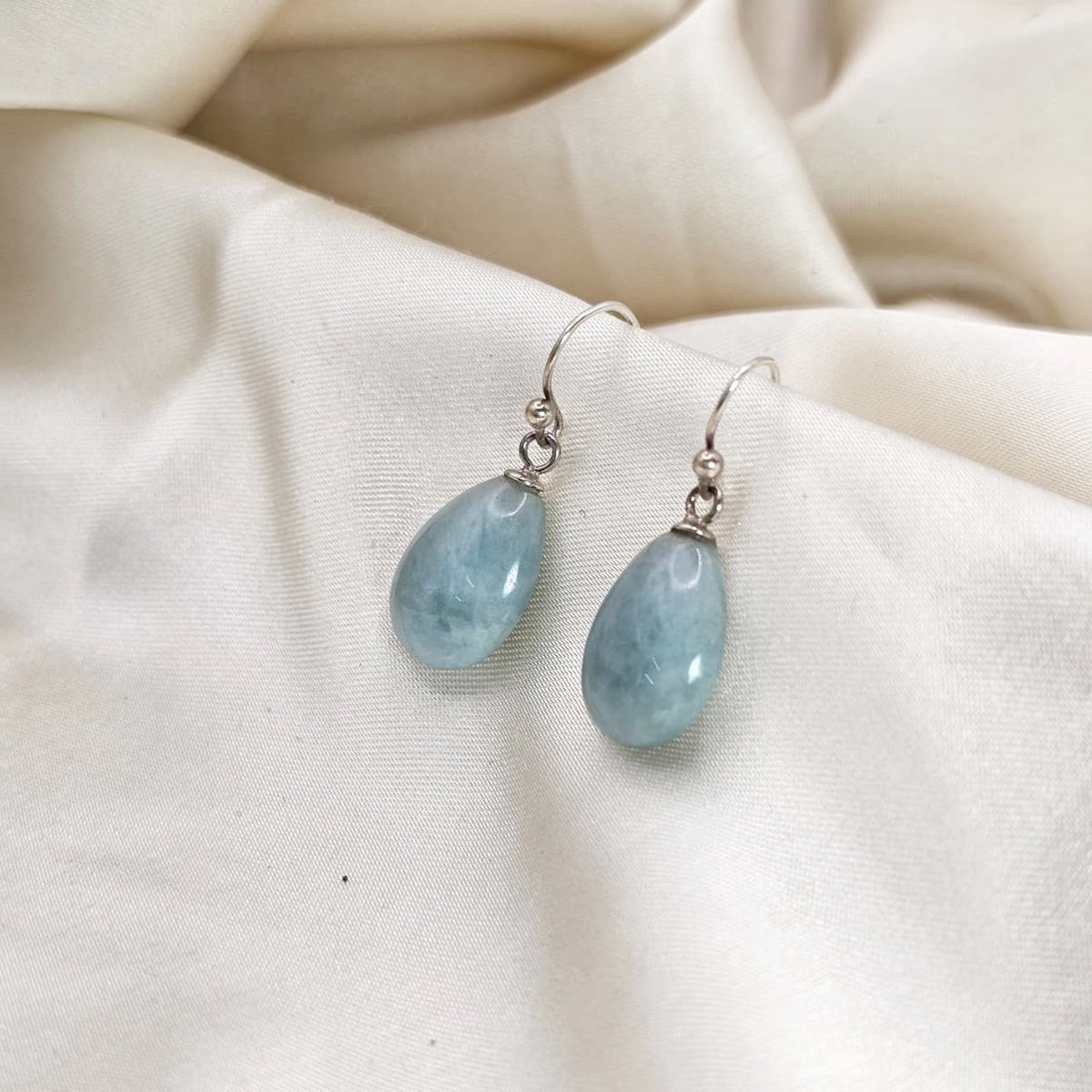 Teardrop Larimar Earrings